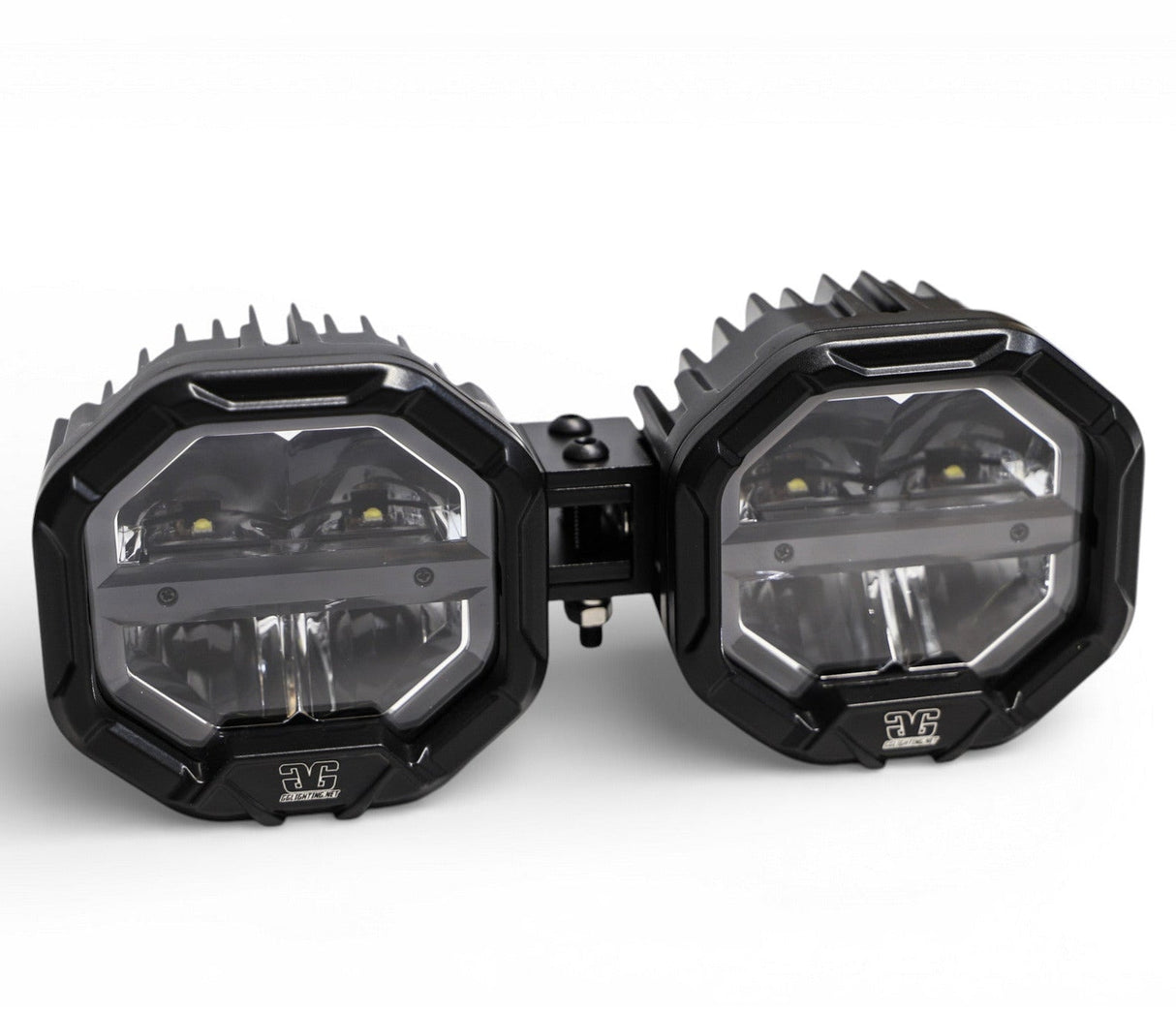 2 Light U-Con Interlocking Off Road LED Pod With Amber or White DRL Running Light GGLighting
