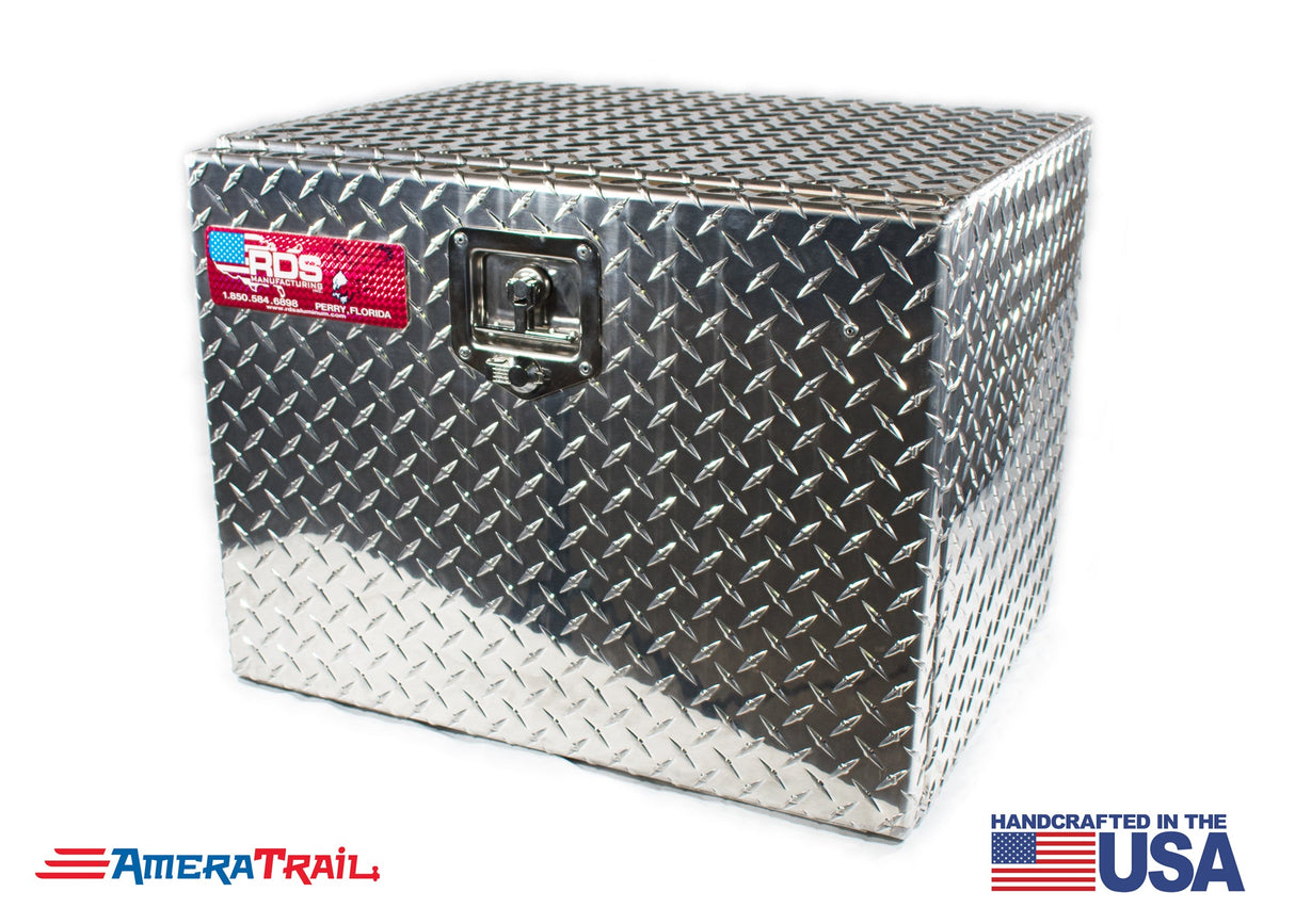 Underbody Toolbox w/ Drop Down Front Door & T Style Lock Handle, Diamond Plate - RDS