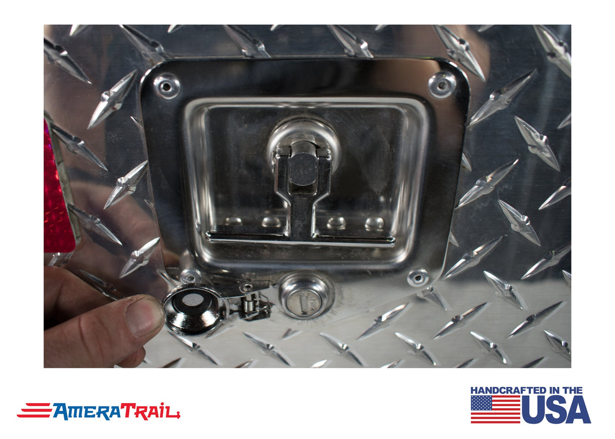 Underbody Toolbox w/ Drop Down Front Door & T Style Lock Handle, Diamond Plate - RDS
