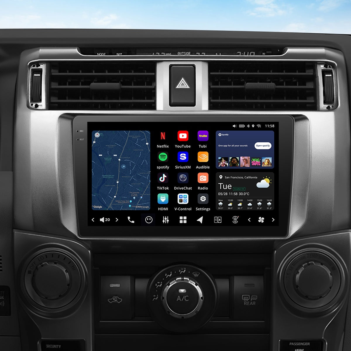 VISION 9" Custom-Fit Car Stereo for Toyota 4Runner 2010-2019