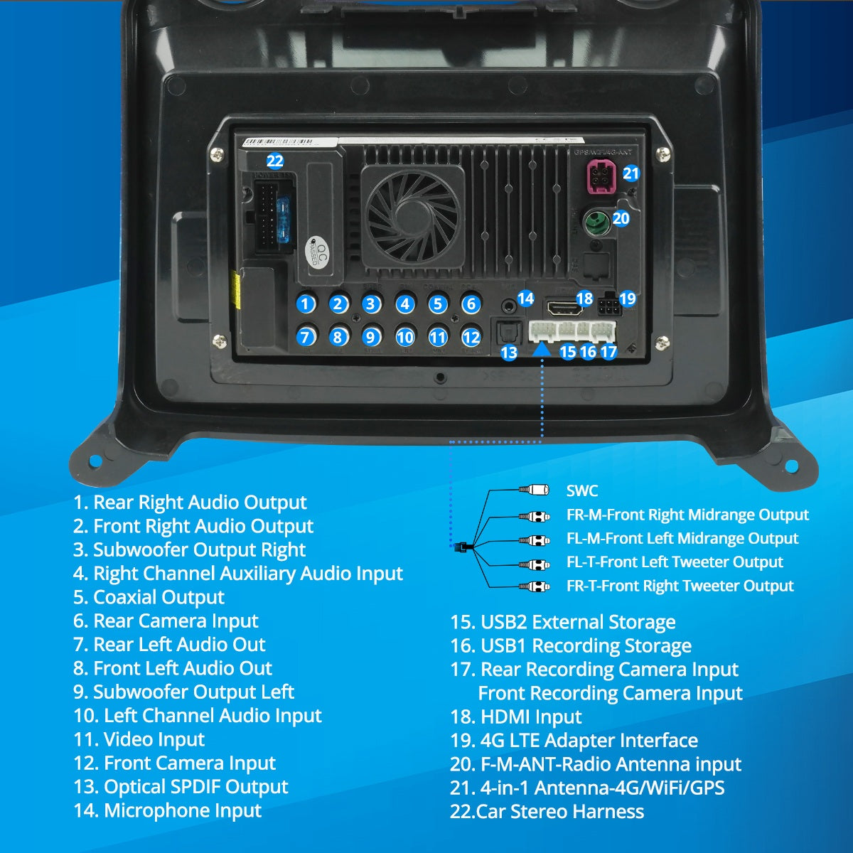 VISION 10" Custom-Fit Car Stereo for Chevy Silverado/GMC Sierra 2014-2019