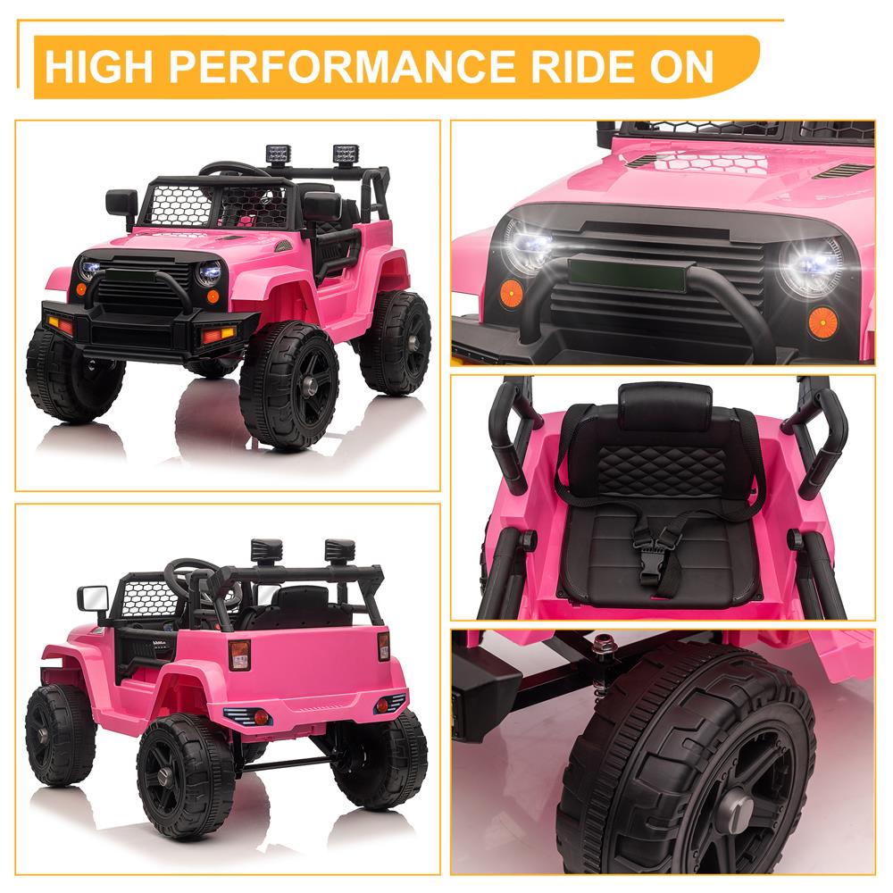 Electric Ride On Truck Car for 3-5 Year Olds with 12V Battery and 3 Speed Options - Supports up to 28kg