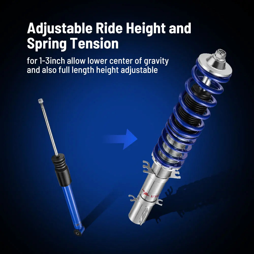Coilover Suspension Kit 4PCS for 1997-2006 VW Golf 4/Bora/Variant - FWD High Performance Struts Flashark
