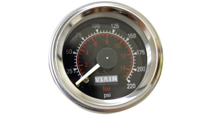 Viair 220 PSI 2" Dual Needle Air Gauge - (90080 / 90081) Viair