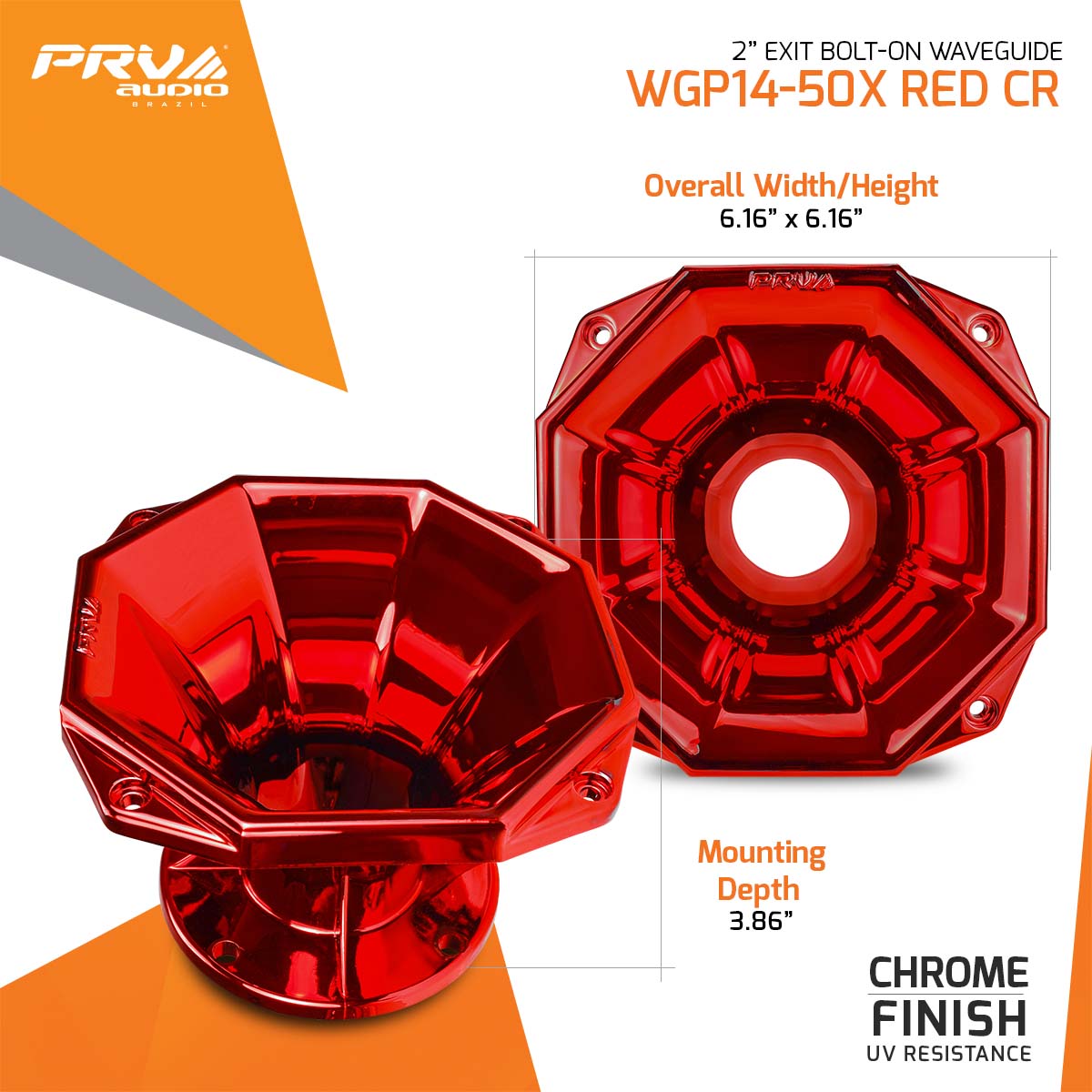 PRV WGP14-50X RED CR Waveguide PRV Audio