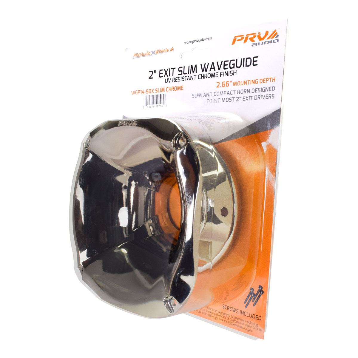 PRV Audio WGP14-50X Slim Chrome 2in Bolt-on Waveguide