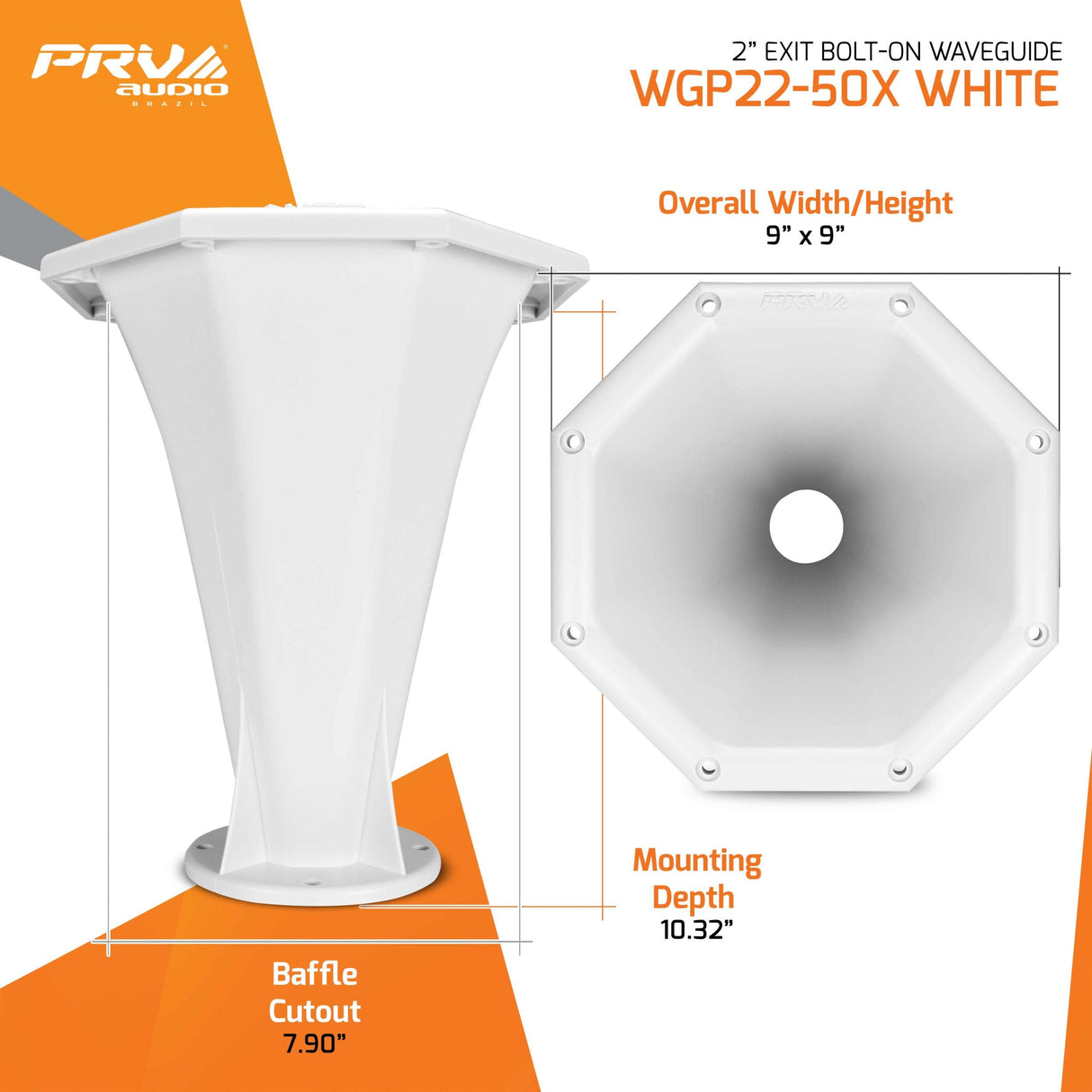 PRV WGP22-50X WHITE Waveguide PRV Audio