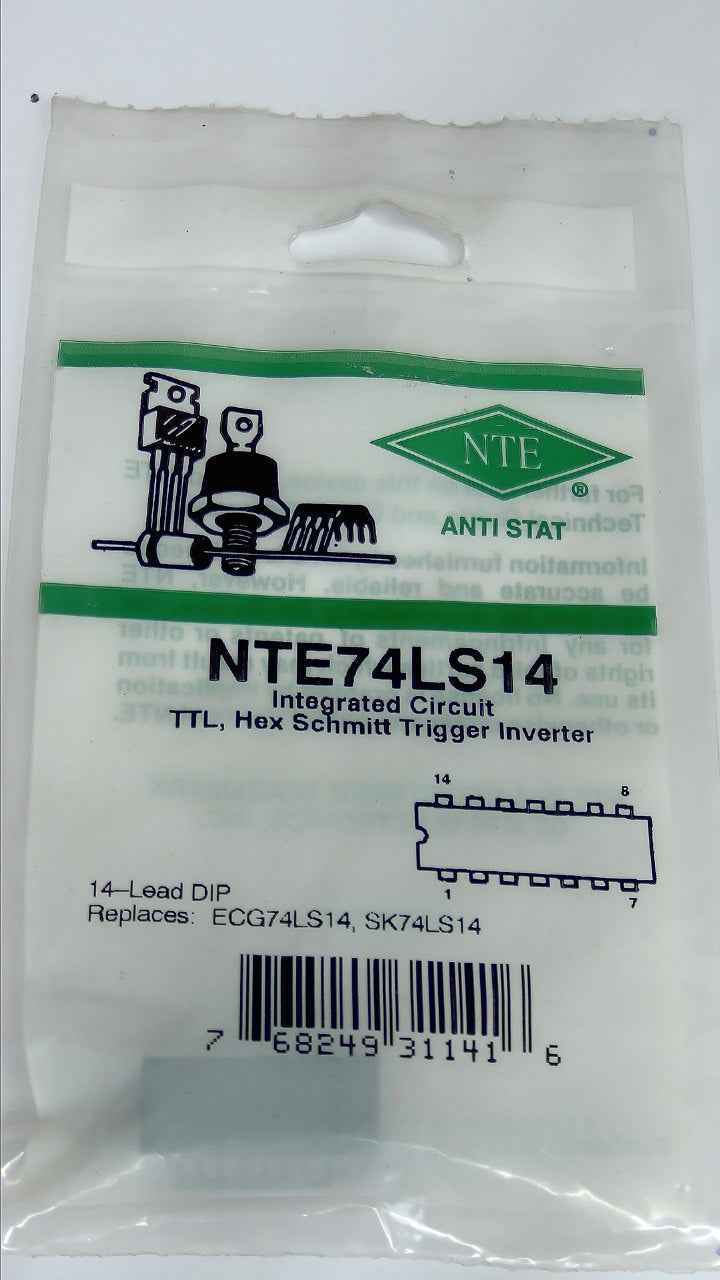 NTE74LS14 IC Low Power SCHOTTKY HEX SCHMITT Trigger Inverter NTE