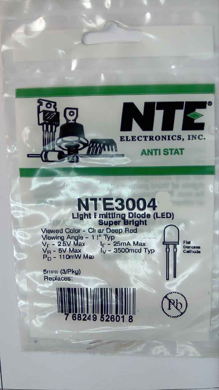 NTE30041 Super Bright LED - Light Emitting Diode 3-Pack NTE
