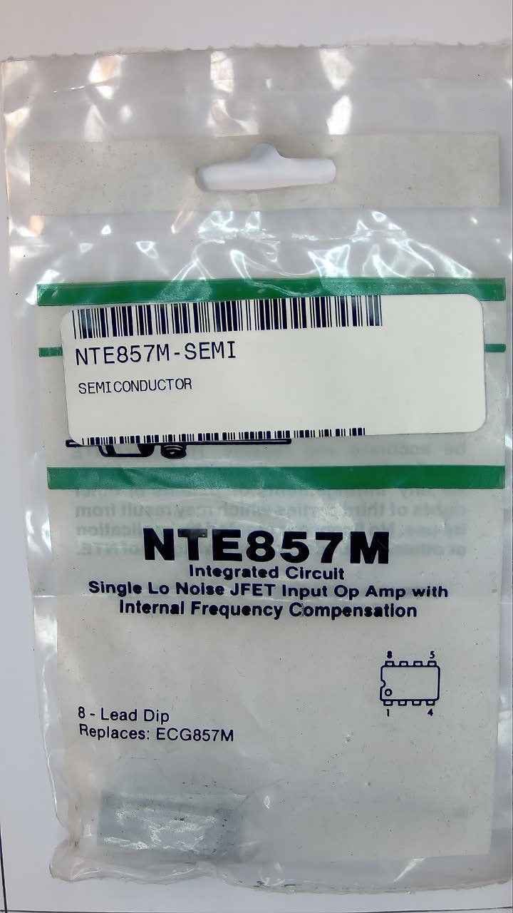 NTE857M IC Single Lo Noise JFECT Input OP Amp with Internal Frequency Compensation NTE