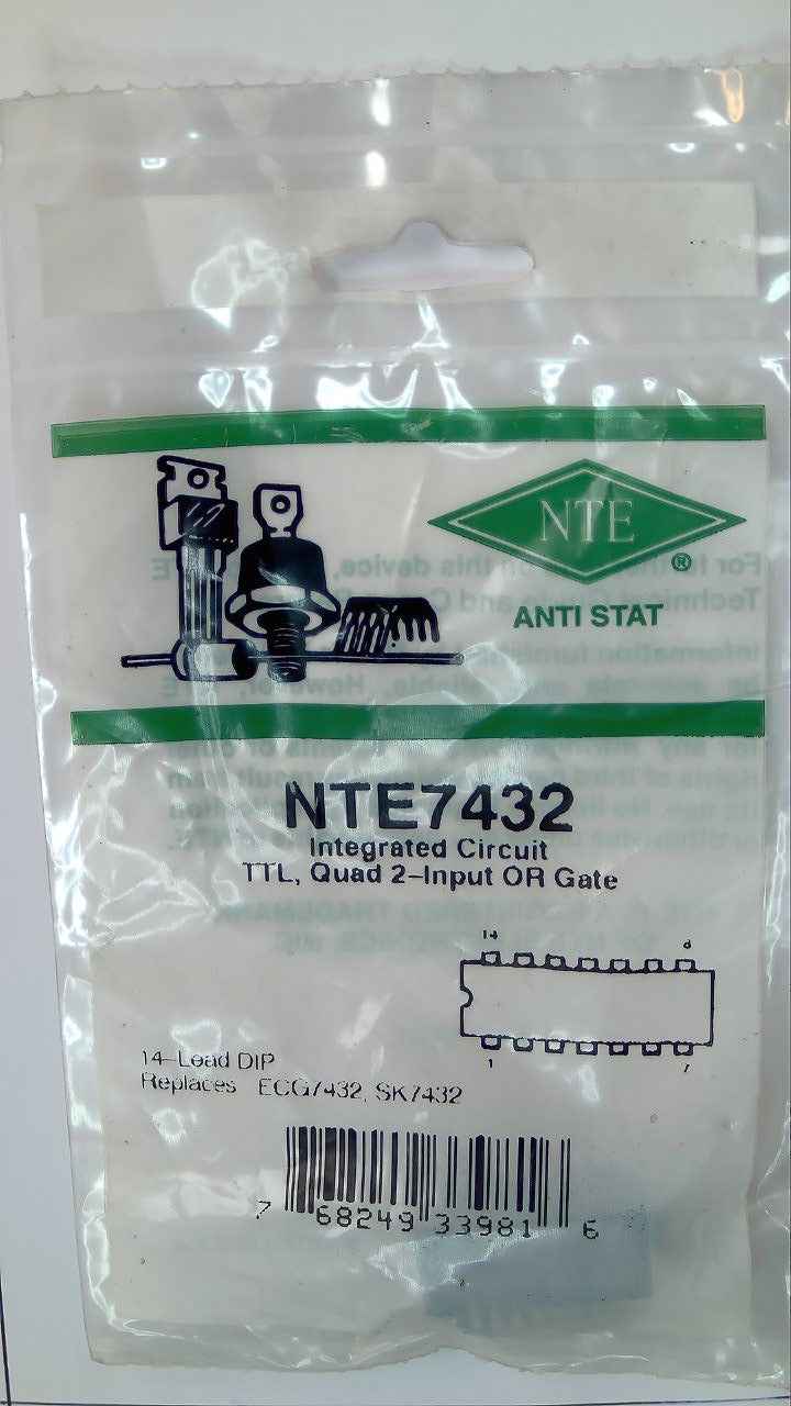 NTE7432 IC TTL, Quad 2-Input OR Gate NTE