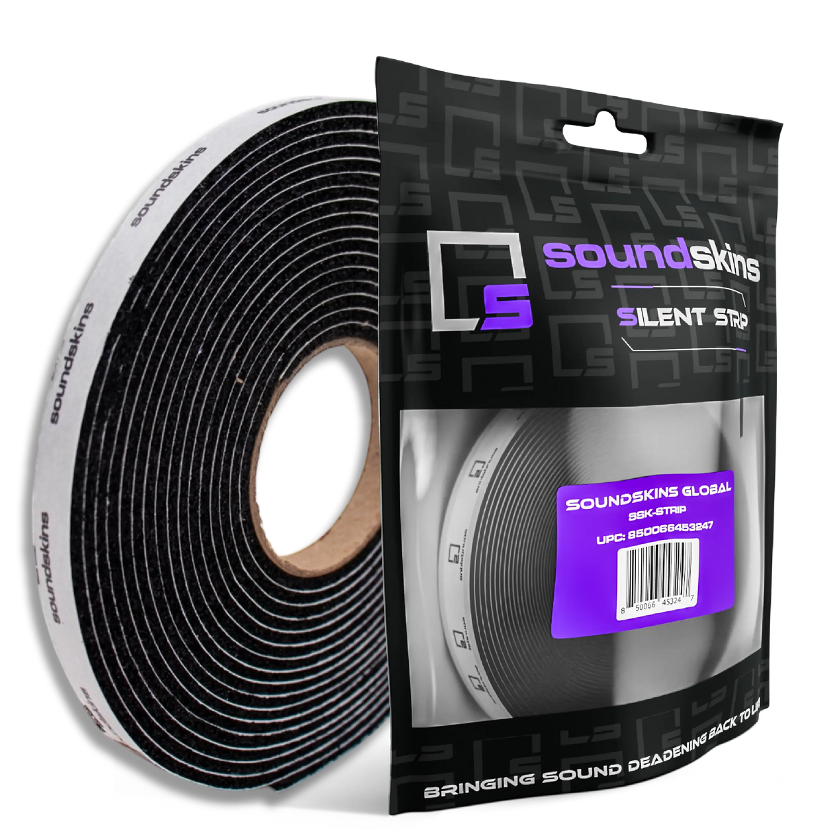 SoundSkins | Silent Strip Sound Deadening Closed Cell Acoustic Foam Tape | SSK-STRIP | Rubber Closed Cell Foam (3/8" Wide) SoundSkins Global