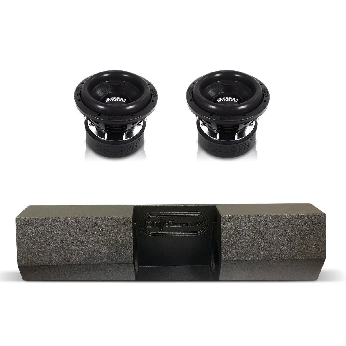 (2) Sundown Audio SA8 v3 & Universal Single Cab Dual 8" Subwoofer Box Combo