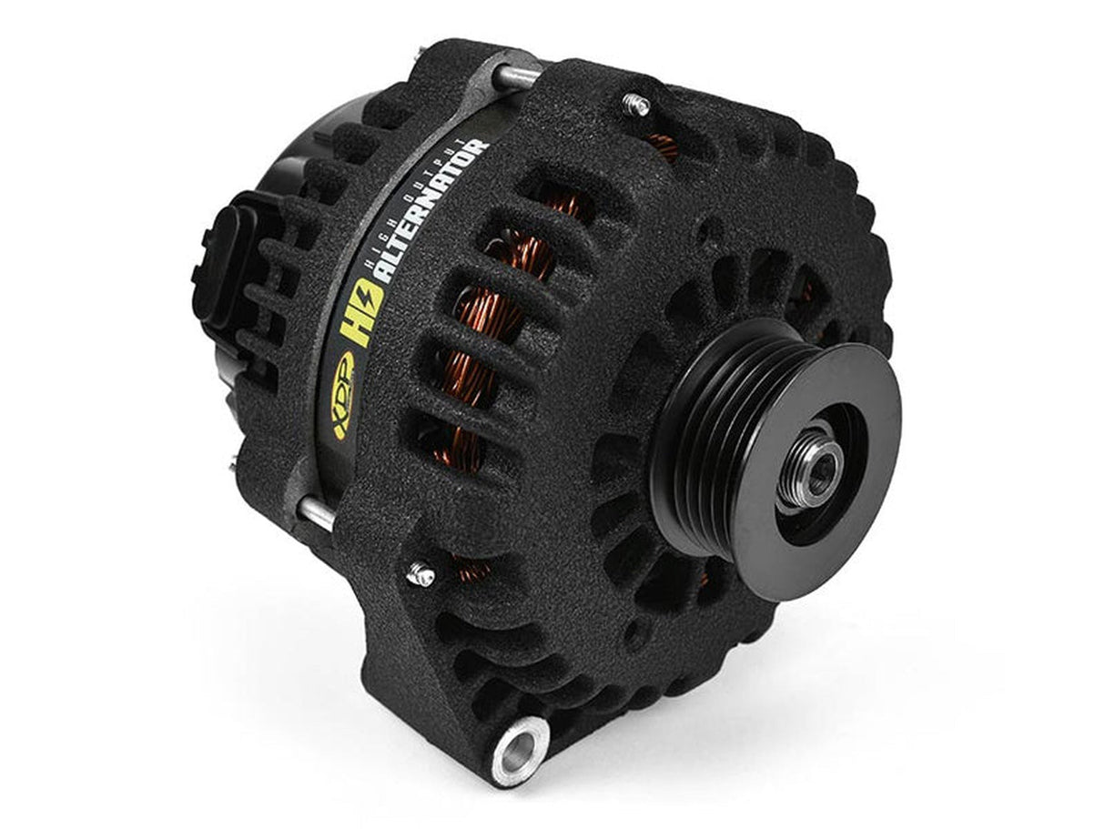 Heavy Duty High Output Alternator, Wrinkle Black, 2001-2007 GM 6.6L Duramax LB7 LLY LBZ XDP