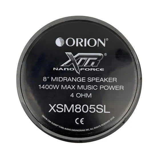 Orion XSM805SL 8" 350W RMS Slim Ultra Efficient Midrange Speakers (Pair) Orion
