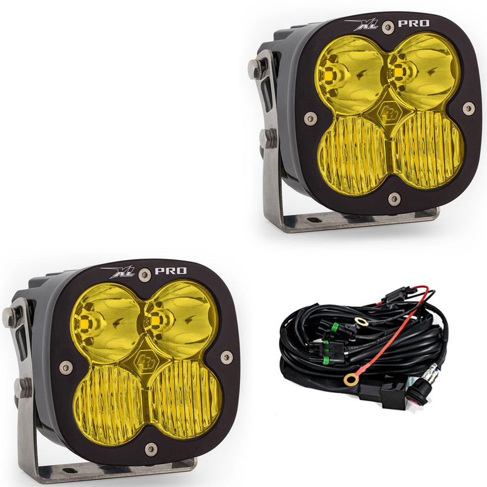 XL Pro LED Auxiliary Light Pod Pair Driving Combo Amber Baja Designs