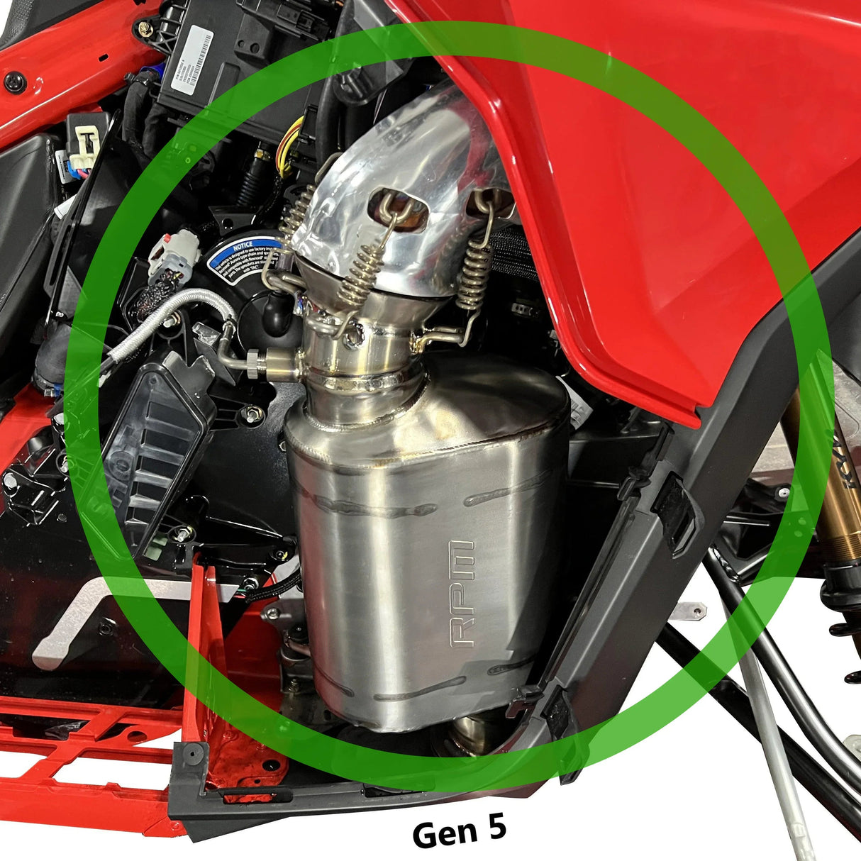 RPM Gen 5 2023-2026 Ski-Doo / Lynx 850 Turbo Q-Muf Chambered Titanium Muffler