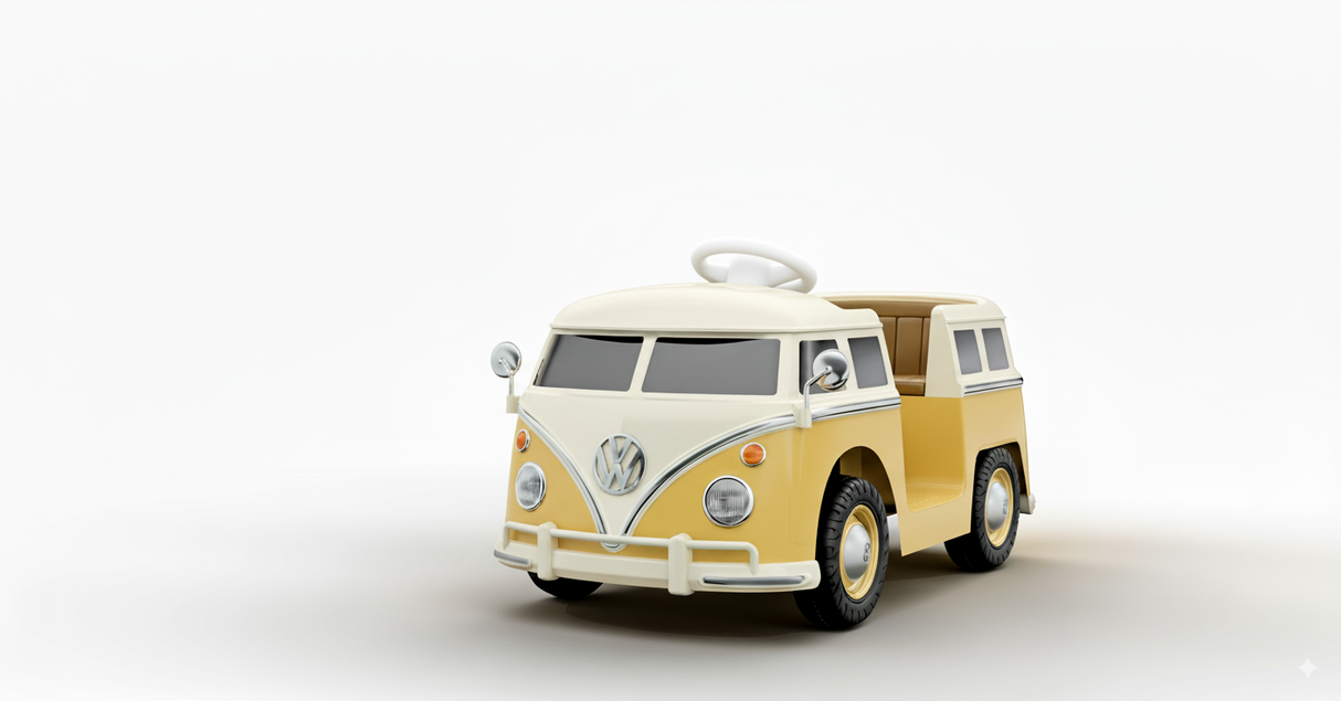 Volkswagen VW Bus Ride On Car Van for Kids W/Magic Cars® Wireless Parental Control