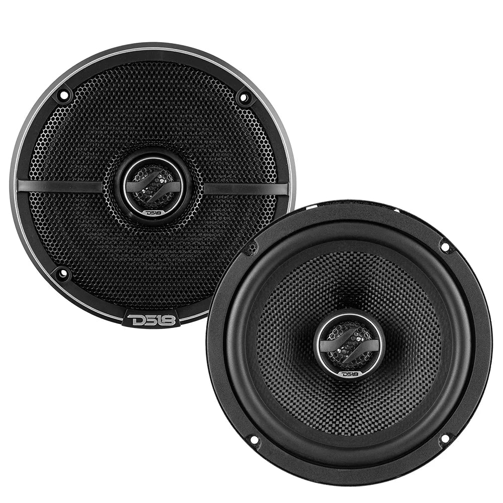 DS18 ZXI-654 6.5" 2-Way Coaxial Speakers w/ Kevlar Cone (Pair) DS18