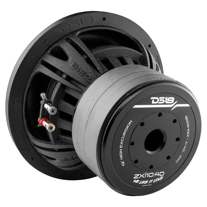 DS18 ZXI 10" High Excursion Subwoofer Quad Stacked Magnets 800 Watts Rms DVC 4-Ohm