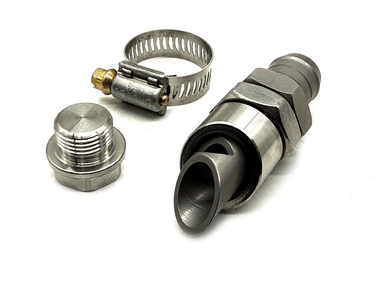 Forged Diesel Crank Case Vent, CCV, Exhaust Venturi Re-Route Kit, Cummins, Duramax, Powerstroke Forged Diesel