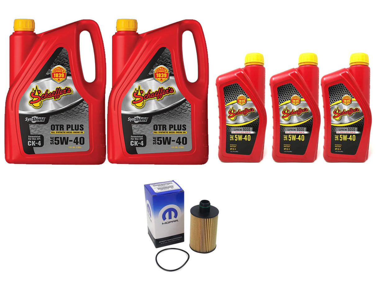 ZZ Diesel Schaeffers 5W-40 Oil Change Kit, 2014-2019 Dodge Ram 3.0L EcoDiesel ZZ Diesel