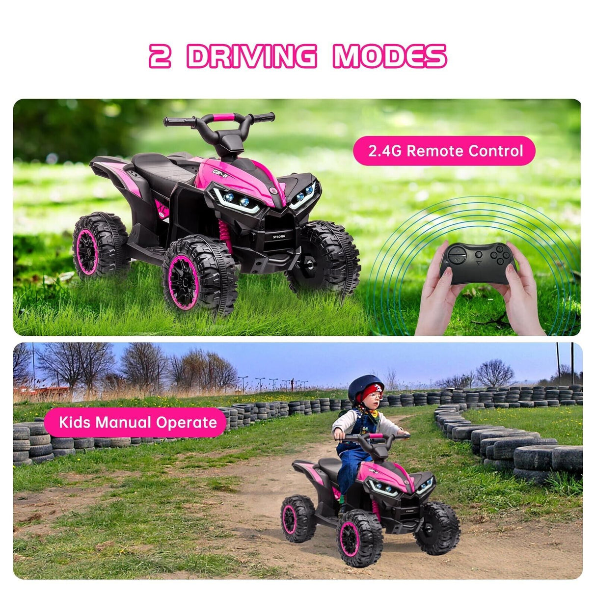 Adoolla 12V 7Ah Kids Electric Ride on Car, Battery Powered 4-Wheels Toy Car for Endless Fun