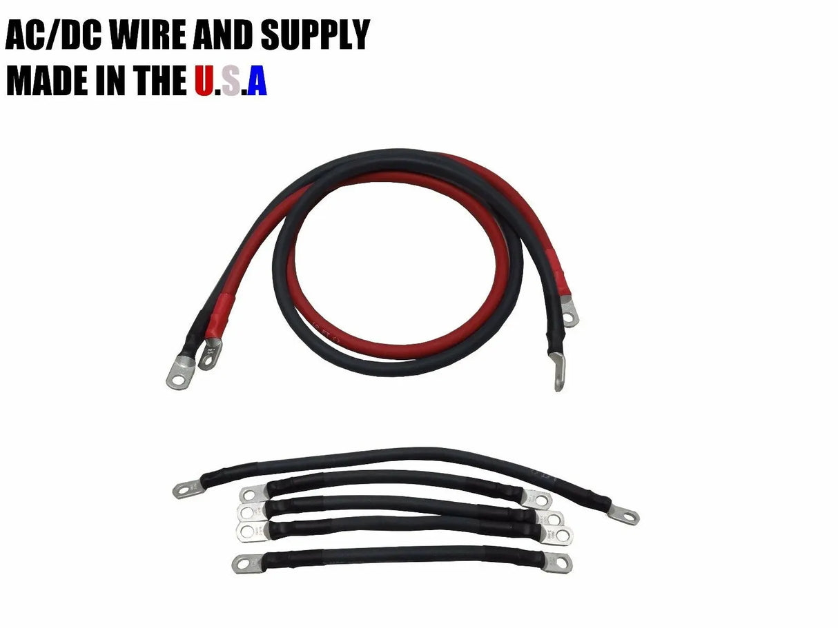 # 2 Awg HD Golf Cart Battery Cable 7pc Set 94/UP E-Z-GO 48 Volt U.S.A MADE AC DC WIRE AND SUPPLY