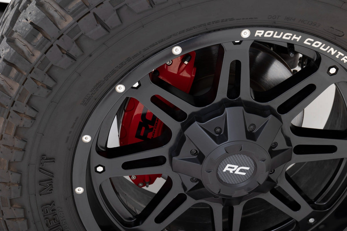 Rough Country Rear Brake Caliper Covers Red for Jeep Wrangler JK