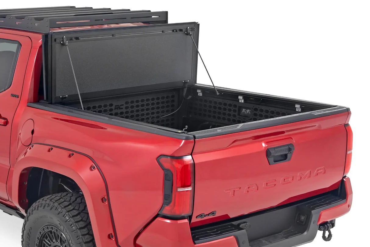 Rough Country Hard Tri-Fold Flip Up Bed Cover Toyota Tacoma 2WD/4WD 2024-2026 49415551-config