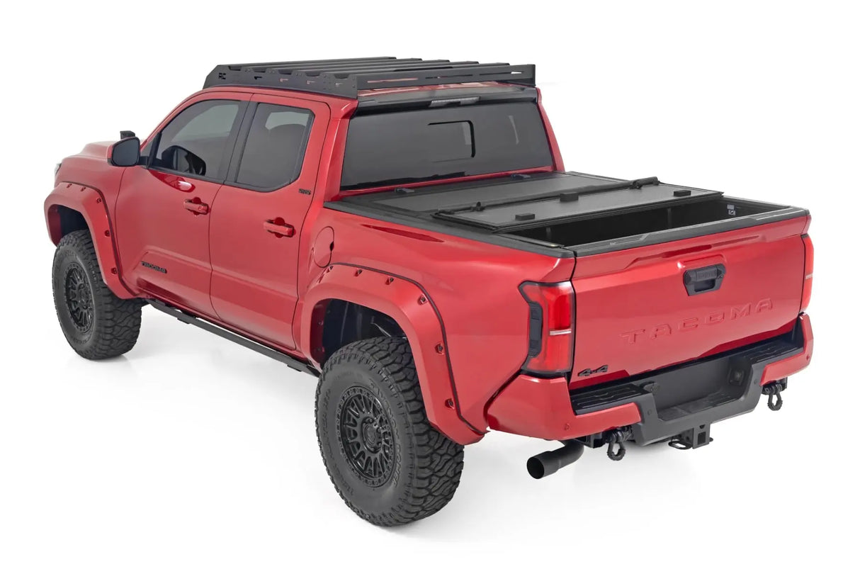Rough Country Hard Tri-Fold Flip Up Bed Cover Toyota Tacoma 2WD/4WD 2024-2026 49415551-config