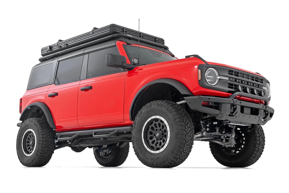 Rough Country Nerf Steps Wheel to Wheel 4-Door Ford Bronco 4WD 2021-2026 RCF21584F