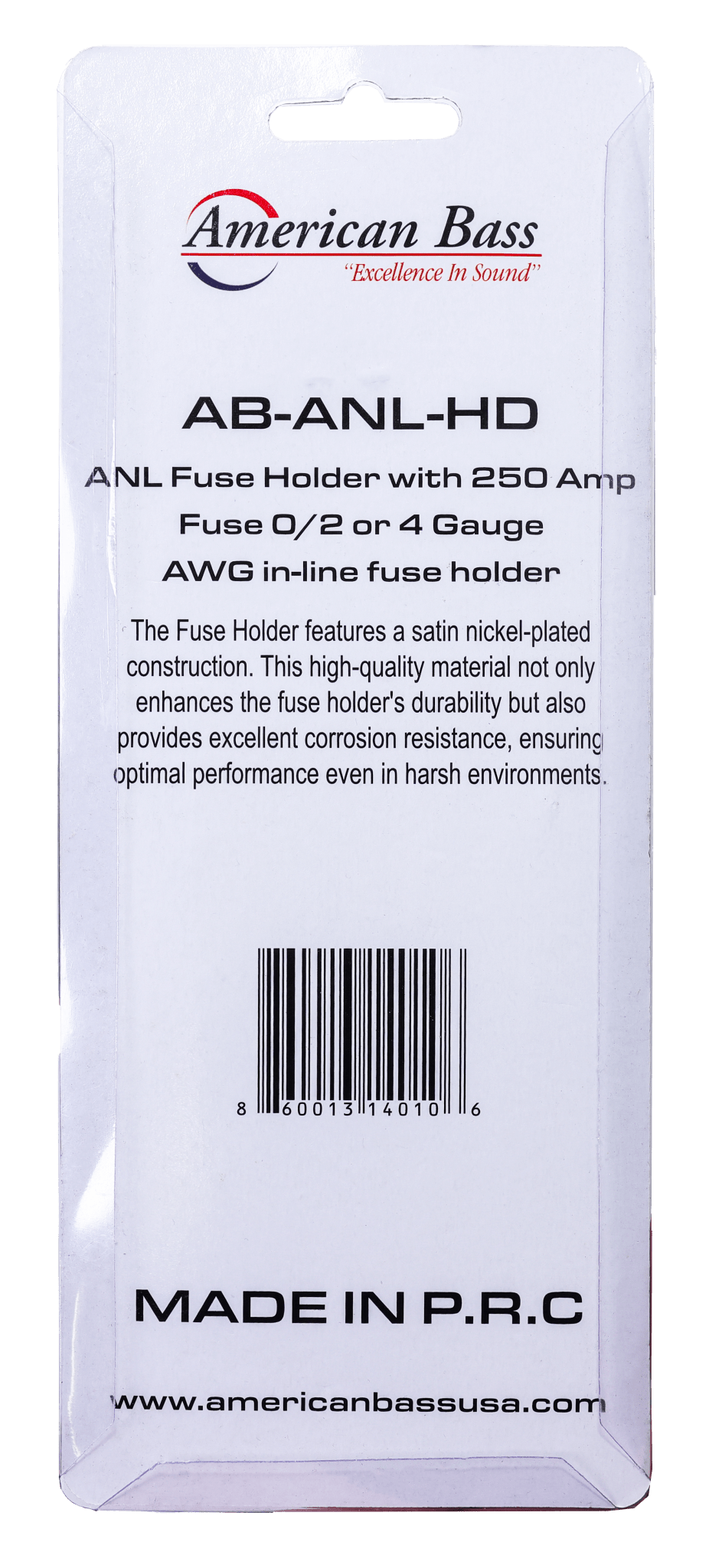 ANL Fuse Holder with 250 Amp Fuse (0/2 or 4 Gauge)