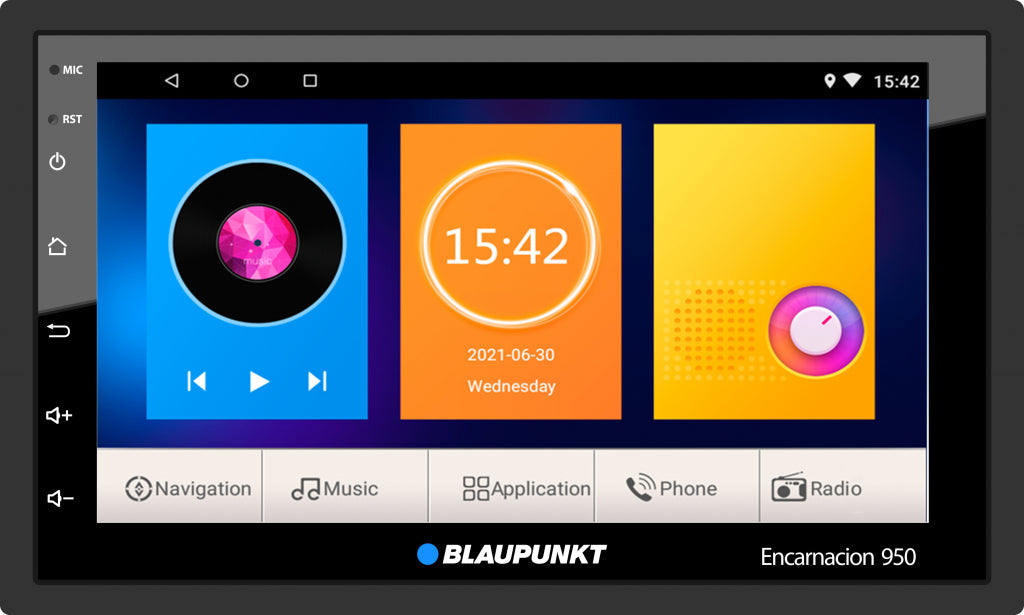 ENCARNACION 950 7″ Display, Multimedia, Android 9, GPS, WiFi (Built-in), BT, 2x USB (Rear), AM/FM Blaupunkt