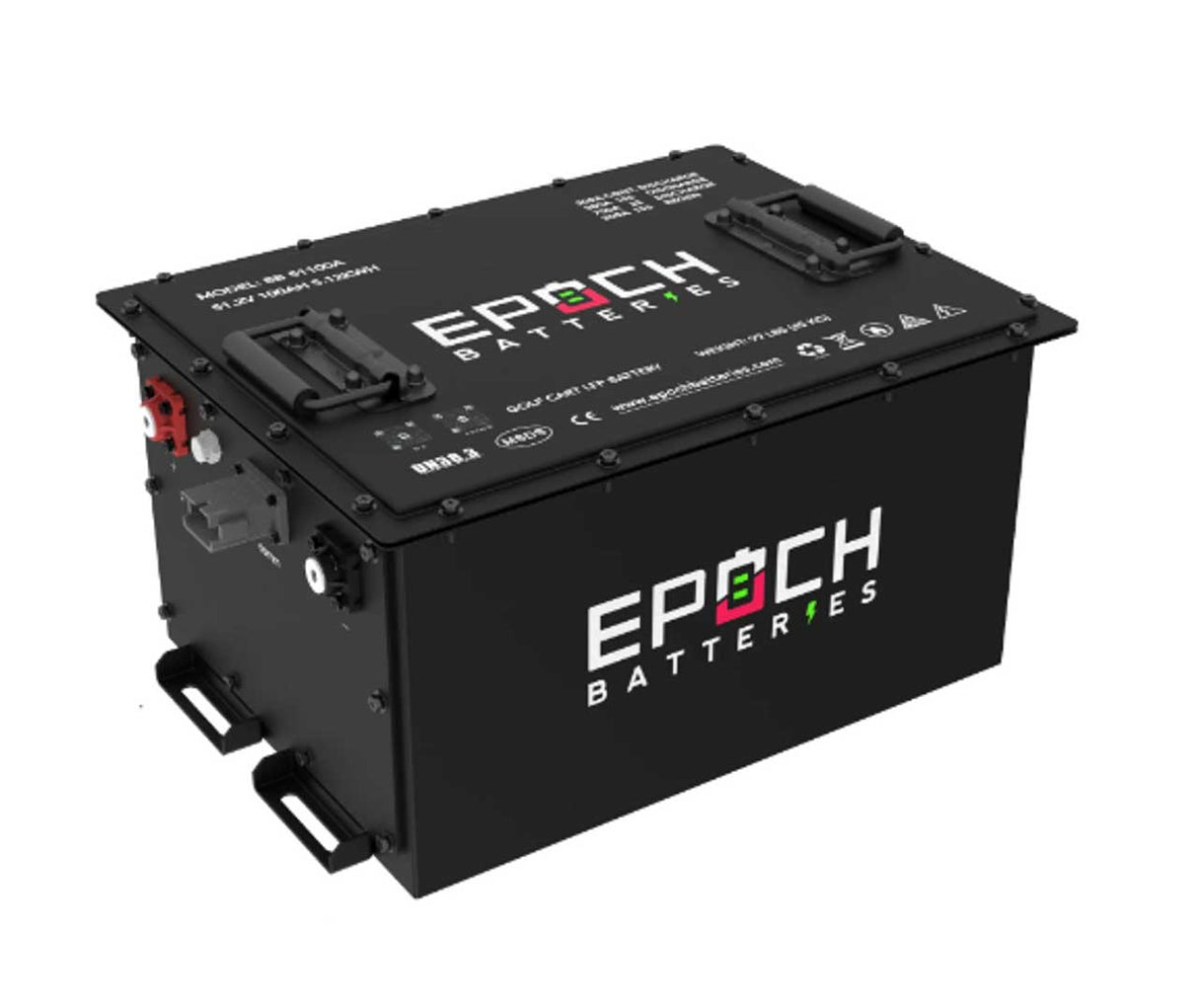 EPOCH 51.2V (48V) 105Ah - LiMax Series - Lithium (LiFePO4) Golf Cart Battery - Complete Kit