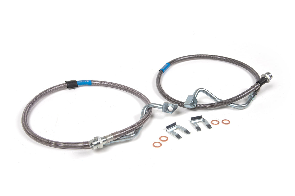 Front Brake Line Set | Stainless Steel | Fits 6-8 Inch Lift | Ford F250/F350 Super Duty (08-10) 4WD BDS Suspension