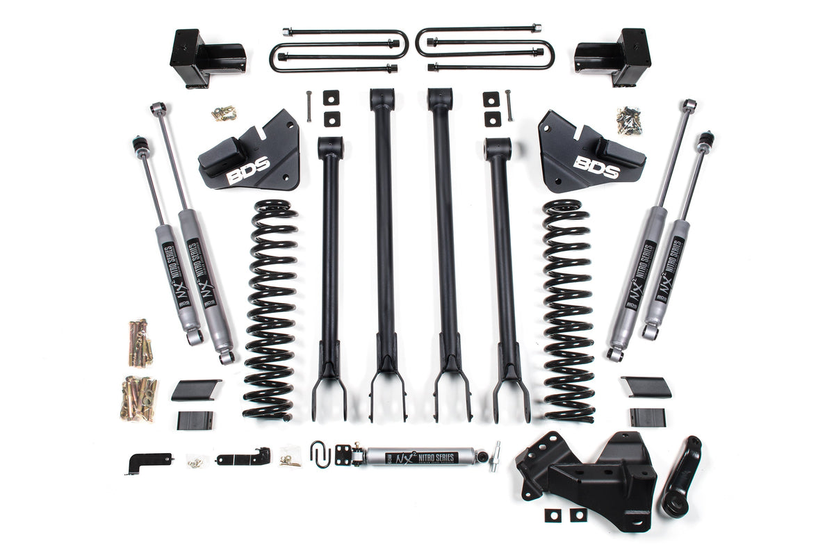 4 Inch Lift Kit w/ 4-Link | Ford F350 Super Duty DRW (20-22) 4WD | Gas