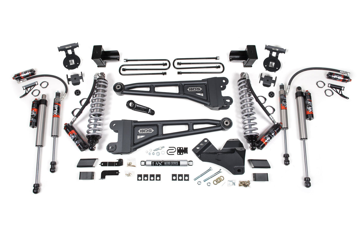 4 Inch Lift Kit w/ Radius Arm | FOX 2.5 Performance Elite Coil-Over Conversion | Ford F350 Super Duty DRW (17-19) 4WD | Diesel BDS Suspension