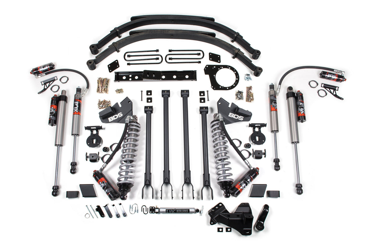 7 Inch Lift Kit w/ 4-Link | FOX 2.5 Performance Elite Coil-Over Conversion | Ford F250/F350 Super Duty (20-22) 4WD | Diesel BDS Suspension