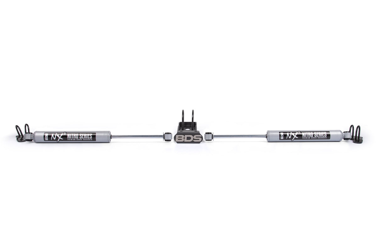 Dual Steering Stabilizer Kit W/ NX2 Shocks | Jeep Wrangler JL (18-27) and Gladiator JT (20-26) BDS Suspension