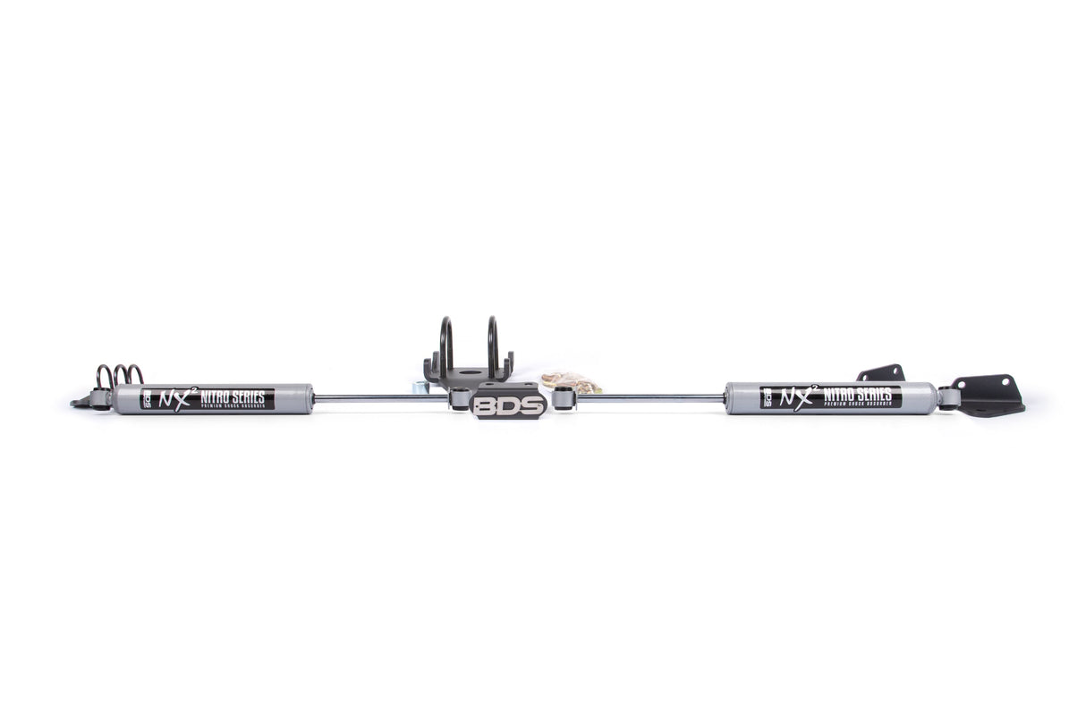 Dual Steering Stabilizer Kit w/ NX2 Shocks | Dodge Ram 2500/3500 (09-13) 4WD | T-Style Steering BDS Suspension
