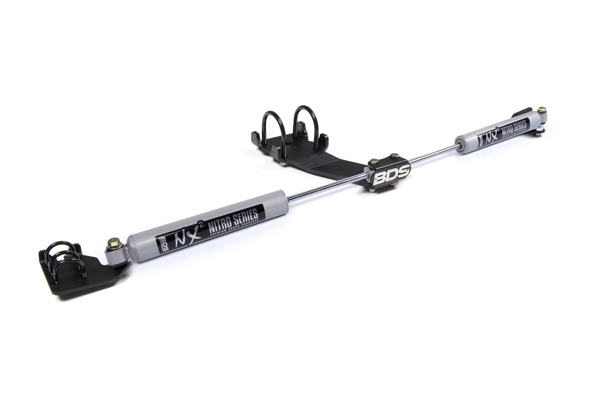 Dual Steering Stabilizer Kit w/ NX2 Shocks | Dodge Ram 2500/3500 (09-13) 4WD | T-Style Steering BDS Suspension
