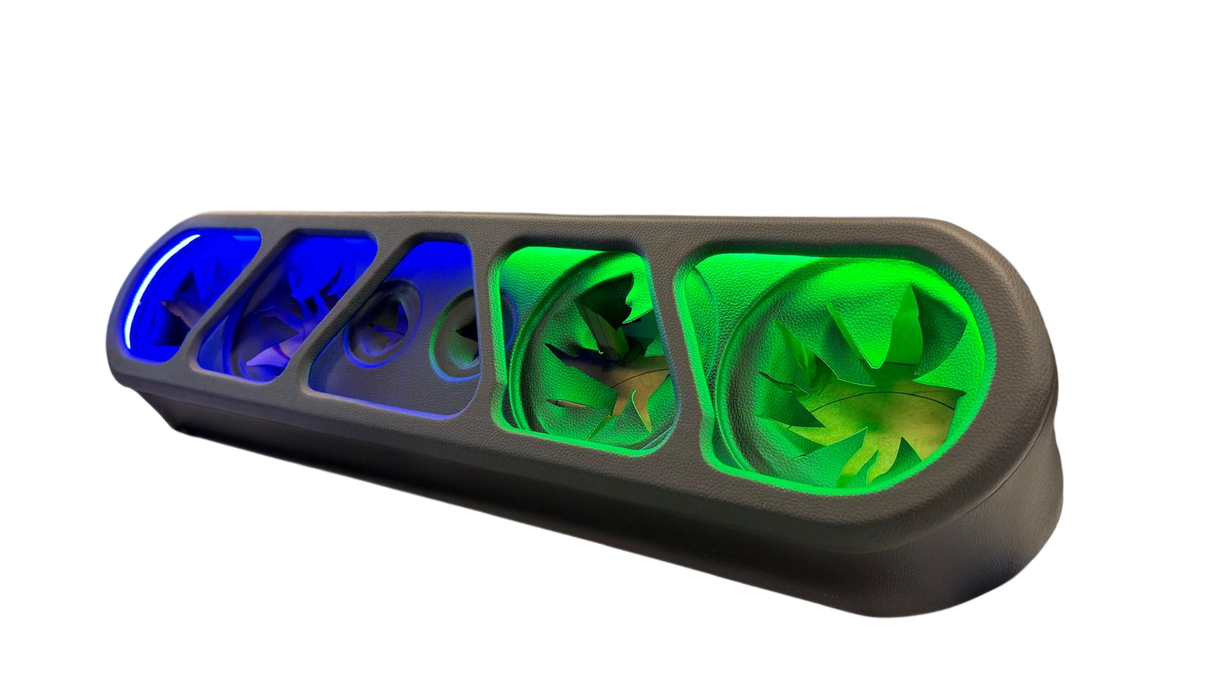 (4) Sylvester Speaker Rack Bundle w/ Beauty Panel & LEDs Deaf Bonce