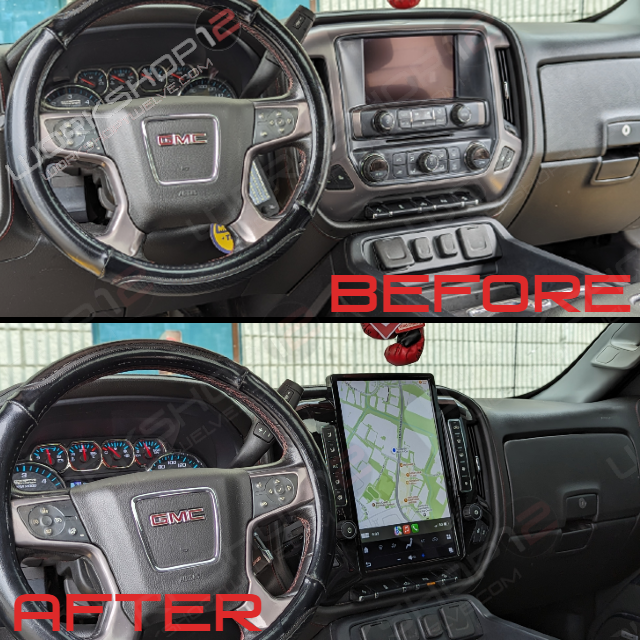 GMC Sierra 2014-2018 15.6" Workshop 12 Tesla-Style Screen Workshop 12