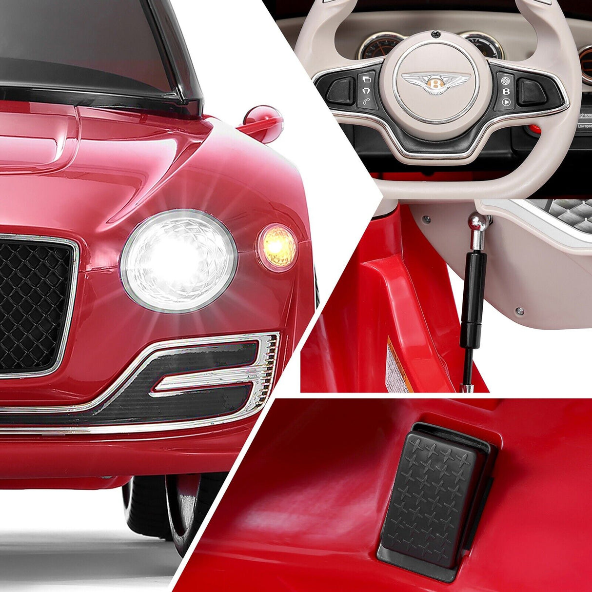 Bentley Style EXP-12 Kids Electric Ride on Car with Parental Remote Control - Licensed 12V Toy Vehicle