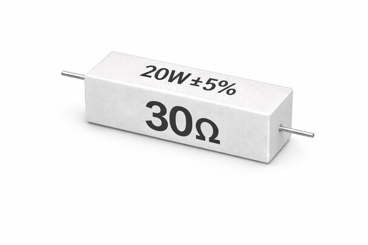 PANMILED 20W Cement Resistor, ±5% Ceramic Wirewound Power Resistor (15Ω–750Ω) High Watt Fixed Resistor TekShack
