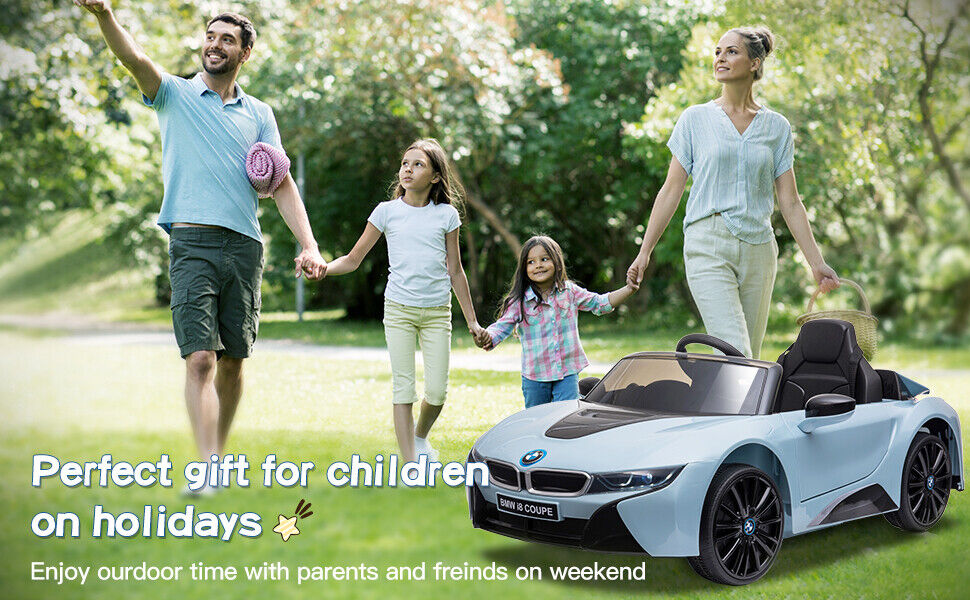BMW I8 Licensed 12V Battery Powered Ride-On Car for Kids with Remote Control