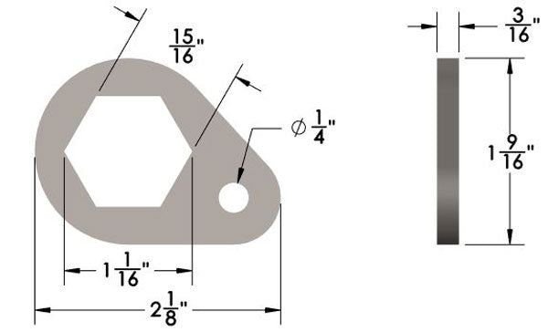 Hex Capture Plug Weld Washer