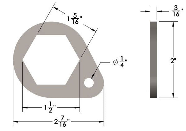 Hex Capture Plug Weld Washer