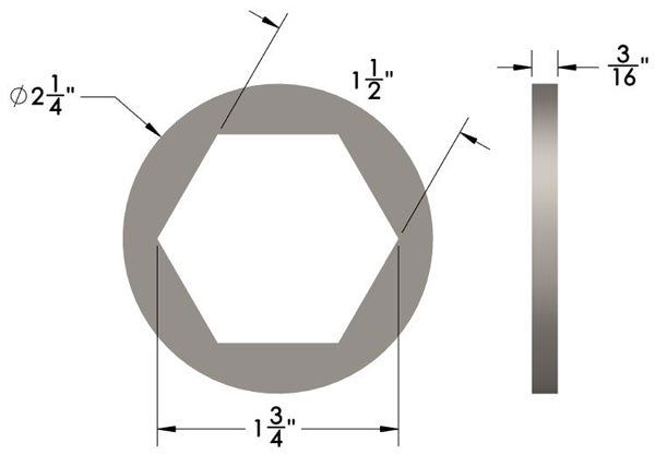 Hex Capture Washers